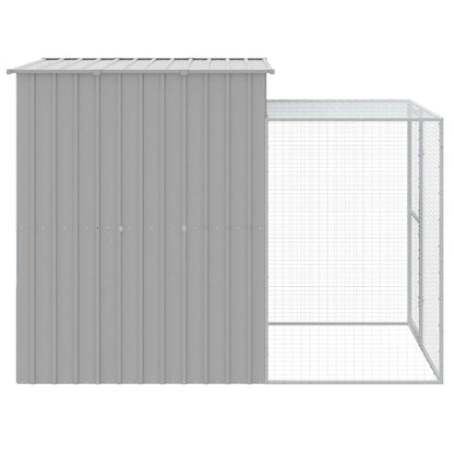 Vidaxl Gallinero Con Corral Acero Galvanizado Gris Claro 165x251x181cm_3