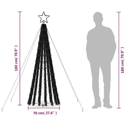 Vidaxl Árbol De Navidad Led 275 Leds De Colores 180 Cm_2