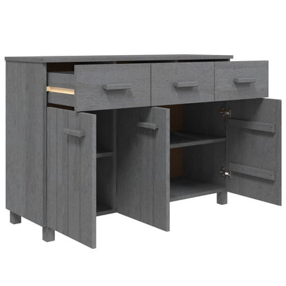 Aparador Hamar Madera Maciza Pino Gris Oscuro 113x40x80 Cm / Vetonek_0