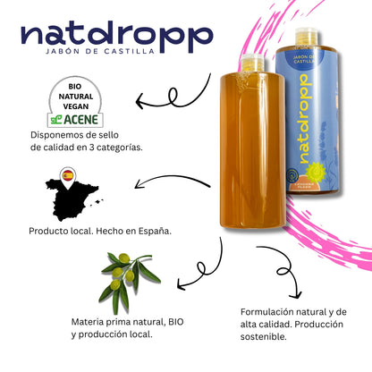 Jabón De Castilla Líquido Bio Lavanda Flash Natdropp 250ml_4