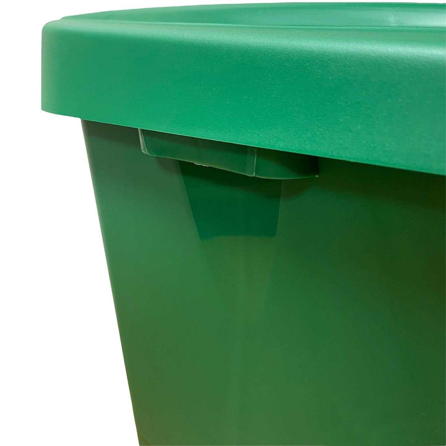Contenedor - Cubo De Basura Wellhome Reciclo 110l, Color Verde Cerrado Con Tapa, Ideal Para Reciclaje De Vidrio, Con Ruedas_4