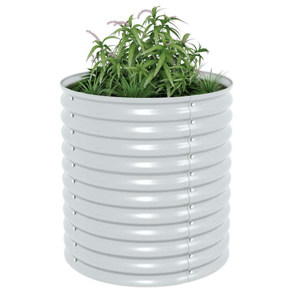 Arriate De Acero Galvanizado Plateado 80x80x81 Cm_3