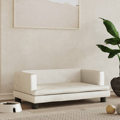 Cama Para Perros De Terciopelo Crema 80x45x30 Cm / Vetonek_1