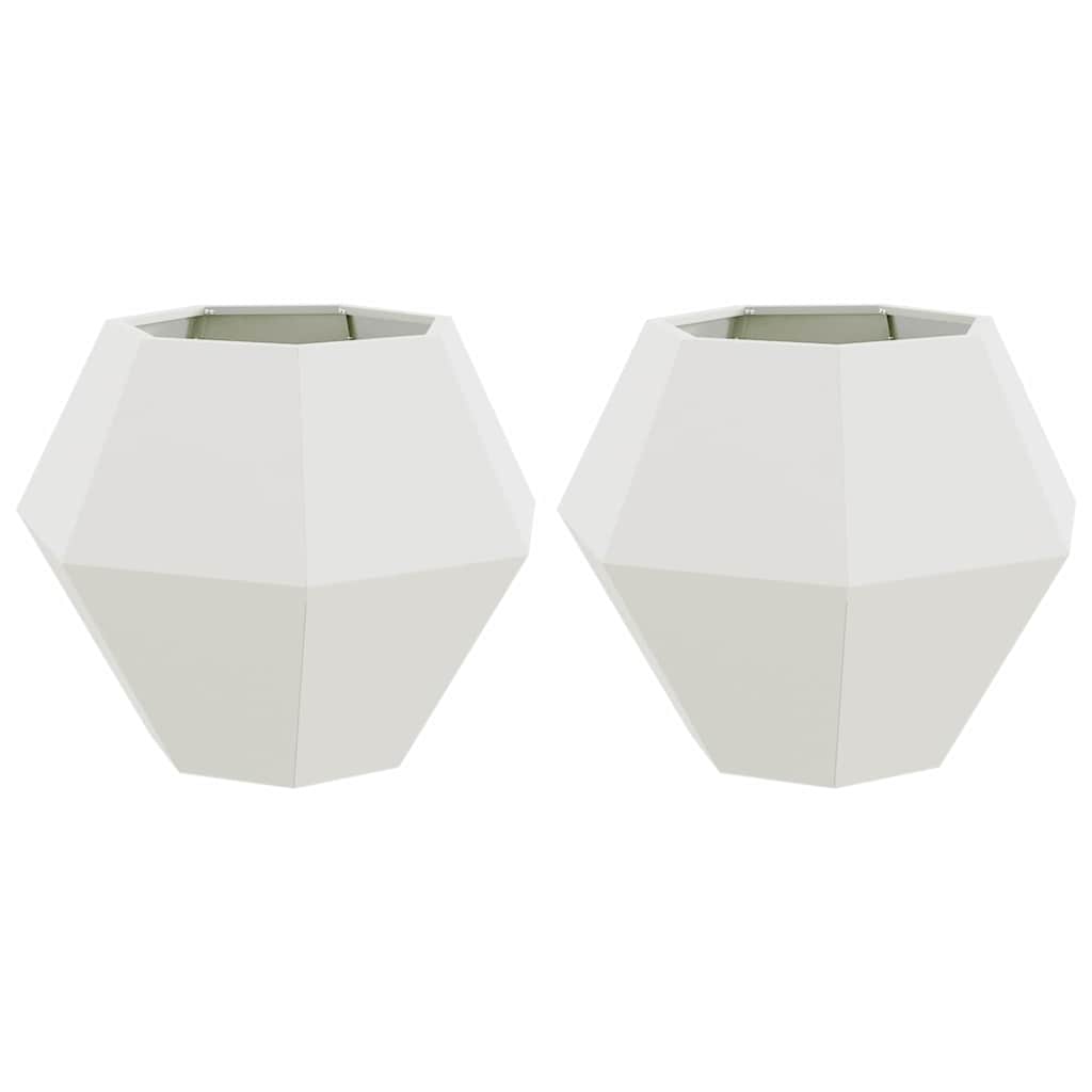 Jardinera 2 Pcs 75 X 75 X 60 Cm Acero_0
