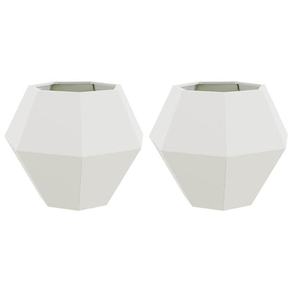 Jardinera 2 Pcs 75 X 75 X 60 Cm Acero_0