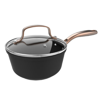 Cazo Polka Fantasy 16 Pot Golden. Diámetro 16 Cm, Capacidad 1,3 L, Aluminio Forjado, Revestimiento Antiadherente Platinum Plus Teflon, Libre Pfoa, A_0