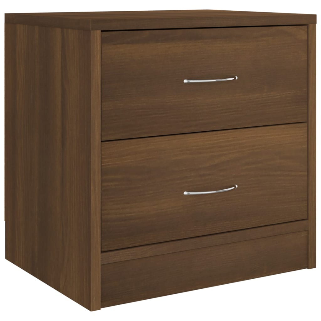 Mesitas Noche 2 Uds Madera Ingeniería Marrón Roble 40x30x40 Cm_1