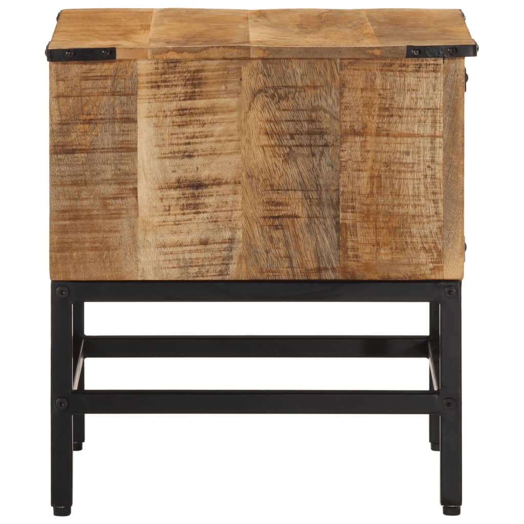 Mesita De Noche Madera Maciza De Mango 40x40x45 Cm_1