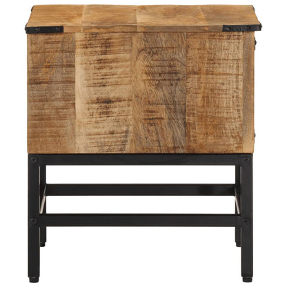 Mesita De Noche Madera Maciza De Mango 40x40x45 Cm_1