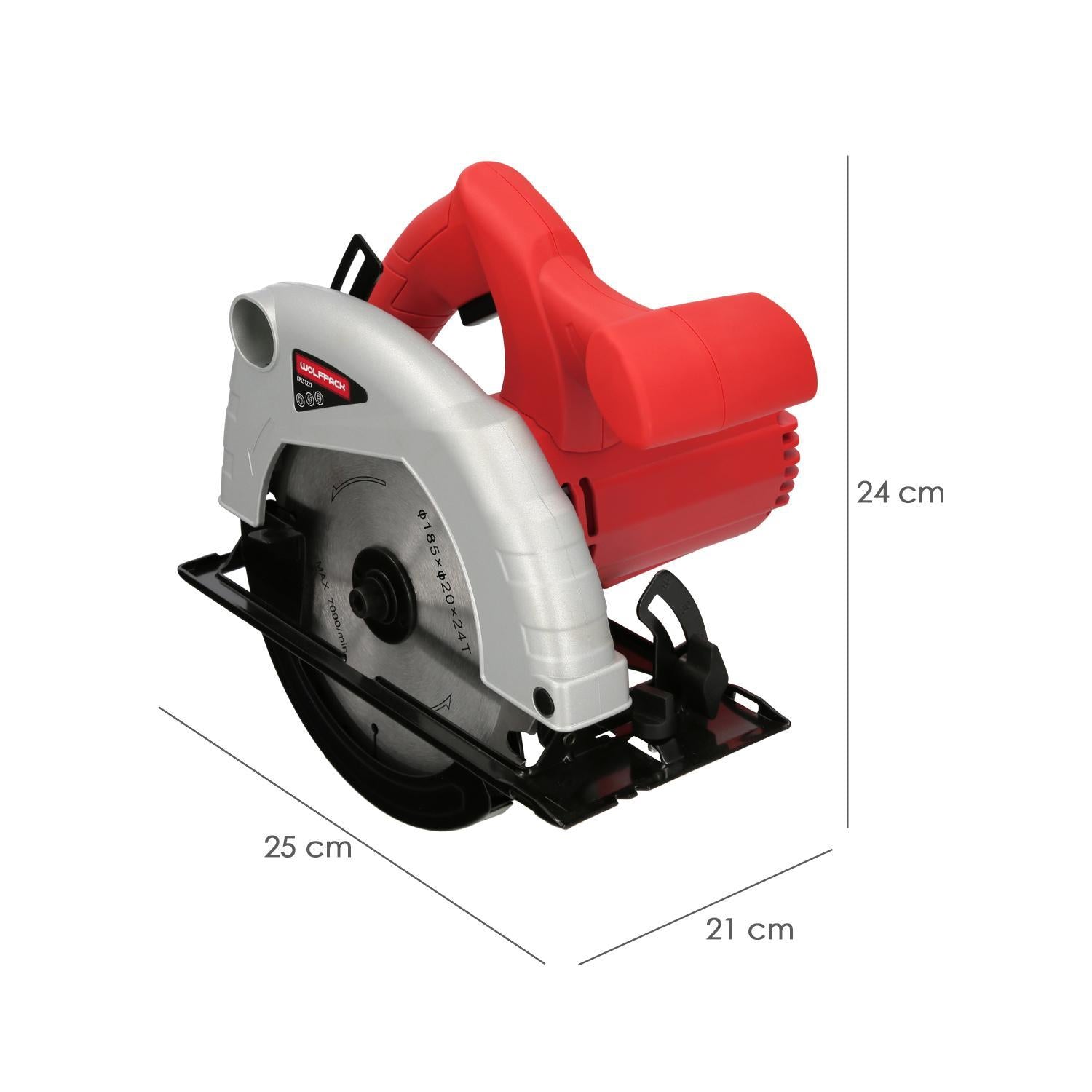 Sierra Circular 1300 Watt. Disco 185 Mm. 4.800 Rpm Corte A Inglete Con Regulador De Profundidad. Ingletadora, Sierra Madera._1