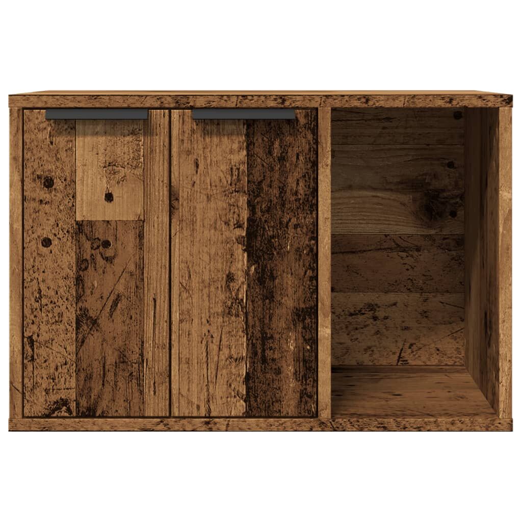 Vidaxl Mueble Arenero Para Gatos Madera Envejecida 60x40x40 Cm_4