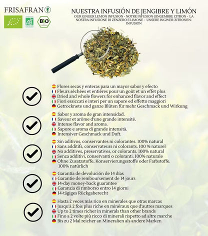 Infusión De Jengibre-limón |pirámides | Calidad | Frisafran