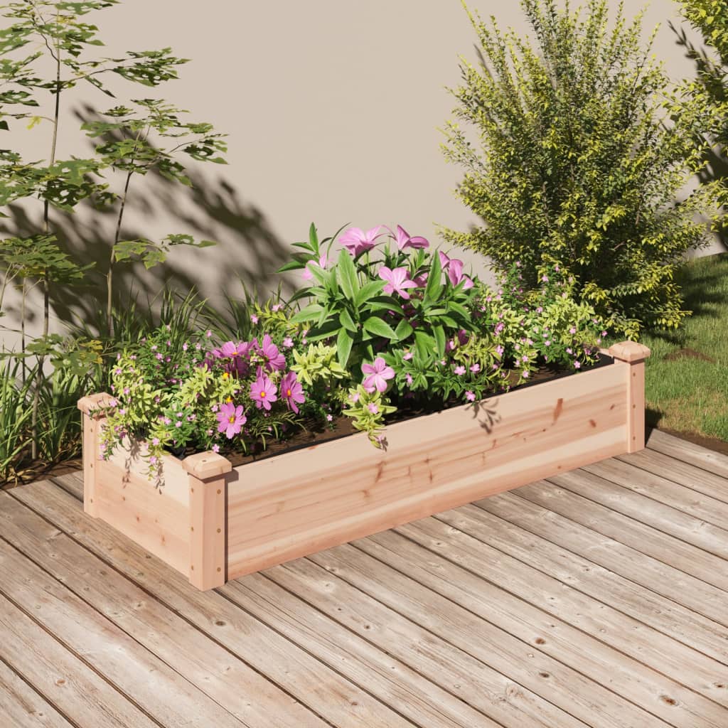 Jardinera Arriate Con Forro Madera Maciza Abeto 120x45x25 Cm_1