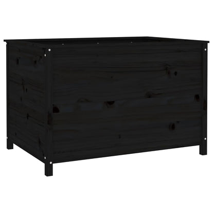 Arriate Elevado De Jardín Madera De Pino Negro 119,5x82,5x78 Cm_5