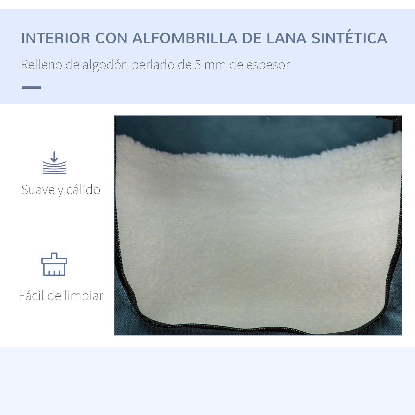 Pawhut Transportín Mochila Para Perros Gatos Con Cojín 60x42x42 Cm Azul_4