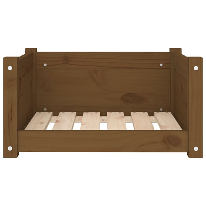 Cama Para Perros Madera Maciza Pino Marrón Miel 55,5x45,5x28 Cm / Vetonek_5