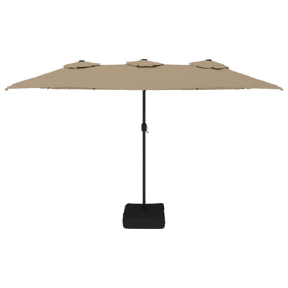 Sombrilla Doble Gris Taupe 449x245 Cm_1