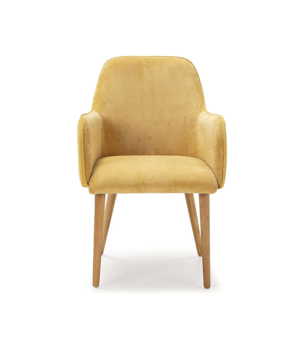 Pack De 2 Sillones Para Comedor Javier Tapizado Textil Pana Mostaza, 89cm(alto) 54cm(ancho) 63cm(fondo)_4