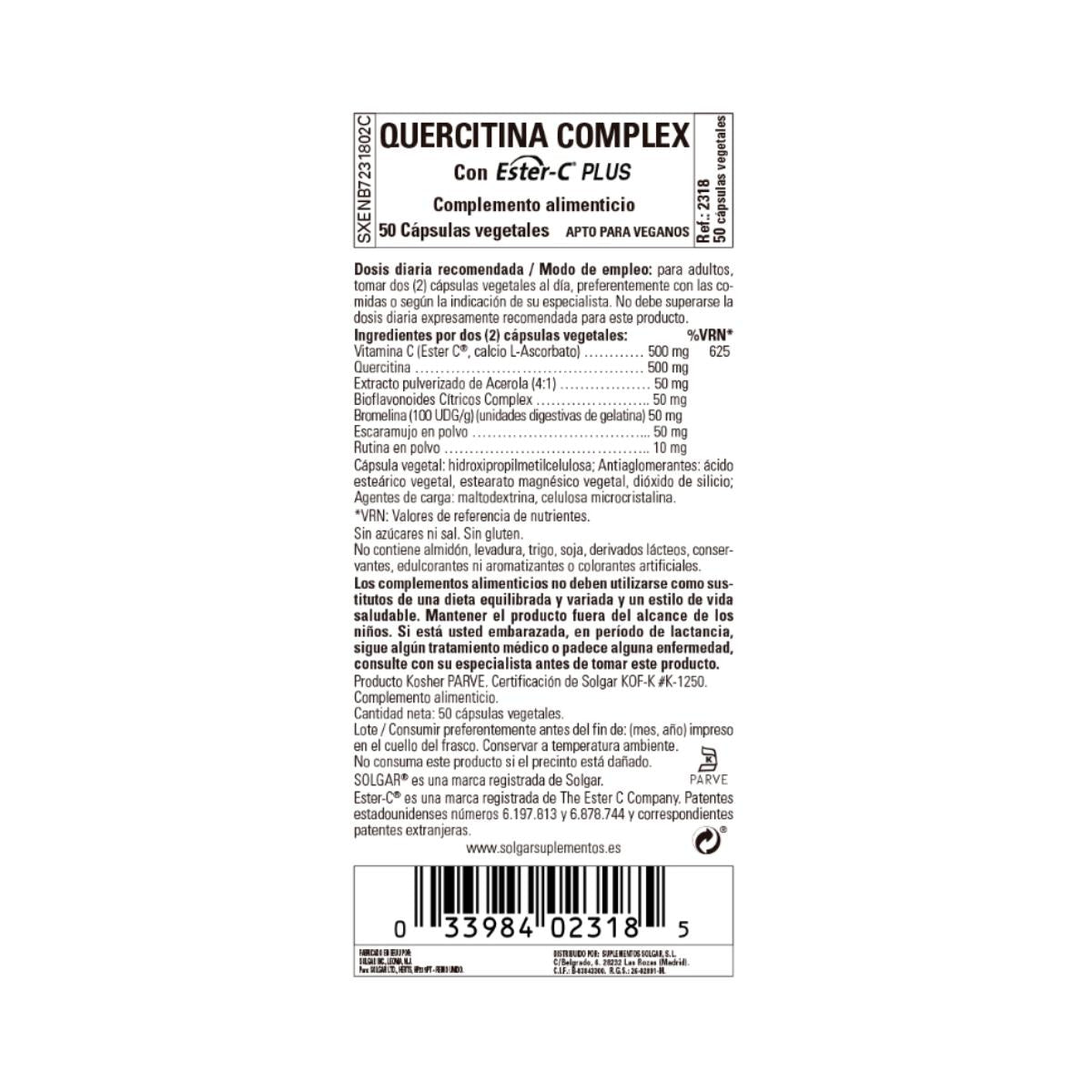 Quercitina Complex 50 cápsulas