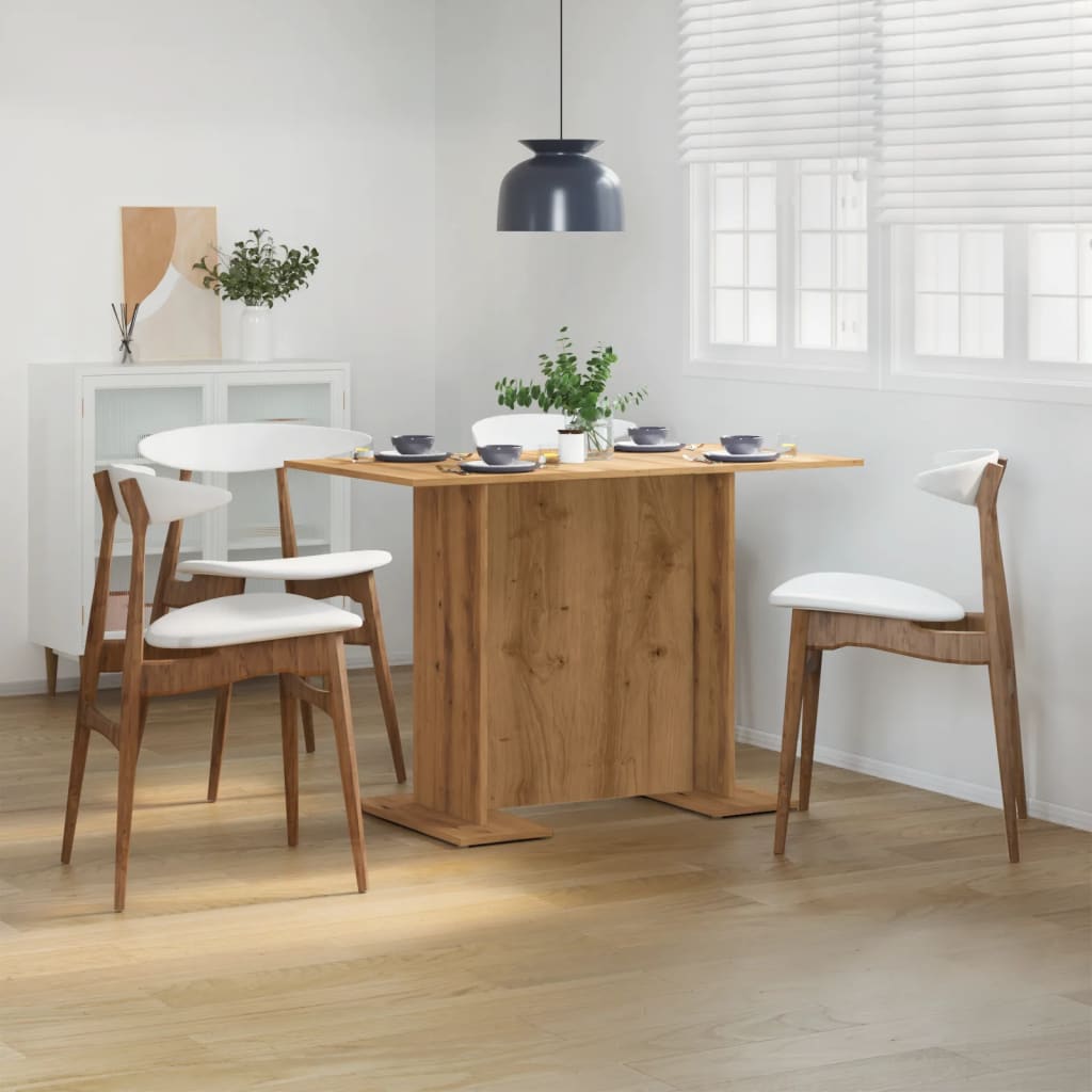 Mesa De Comedor Madera Ingeniería Roble Artisan 110x60x75 Cm_1
