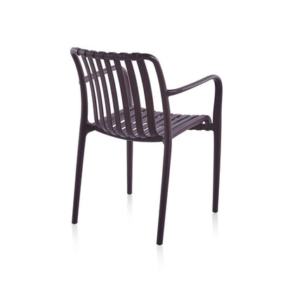 Pack 4 Sillas De Exterior Jamie Arm Polipropileno, Marrón, 57,5 X 81 X 55,5_4