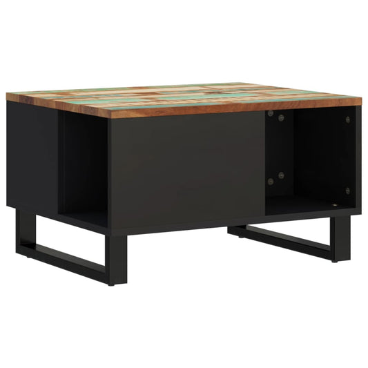 Mesa De Centro De Madera Maciza Reciclada 60x50x35 Cm_0