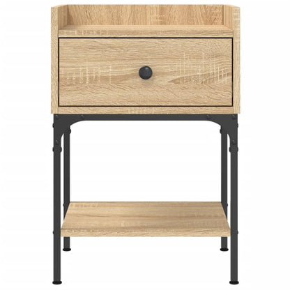Mesita Noche 2 Uds Madera Ingeniería Roble Sonoma 40,5x31x60 Cm_4