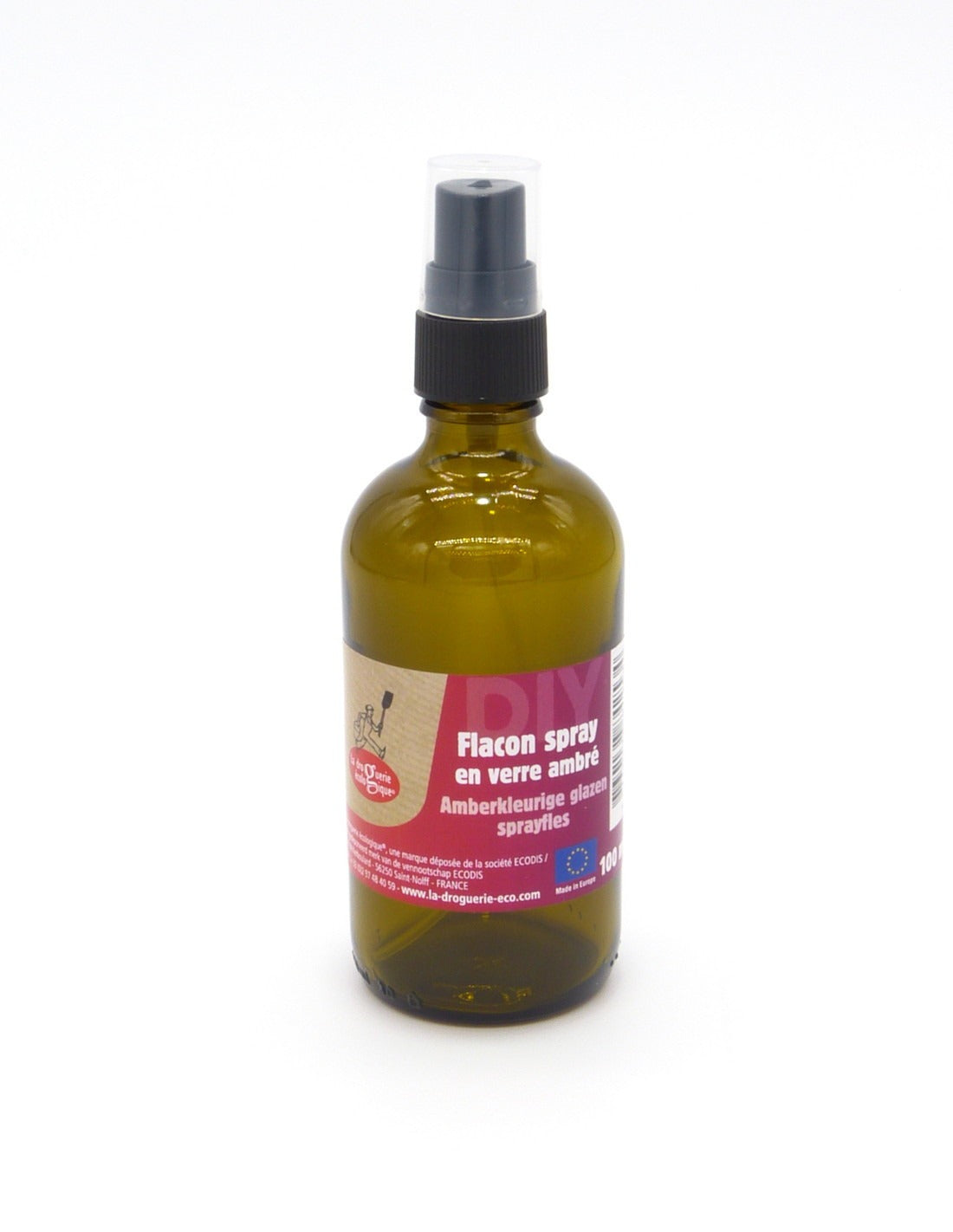 Botella de spray de vidrio ámbar La Droguerie écologique 100ml