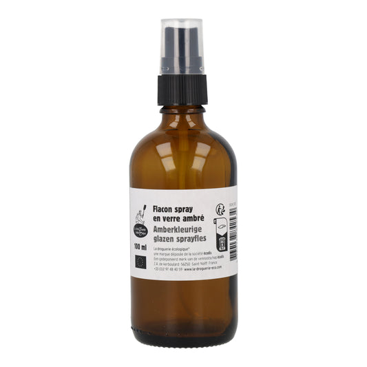 Botella de spray de vidrio ámbar La Droguerie écologique 100ml