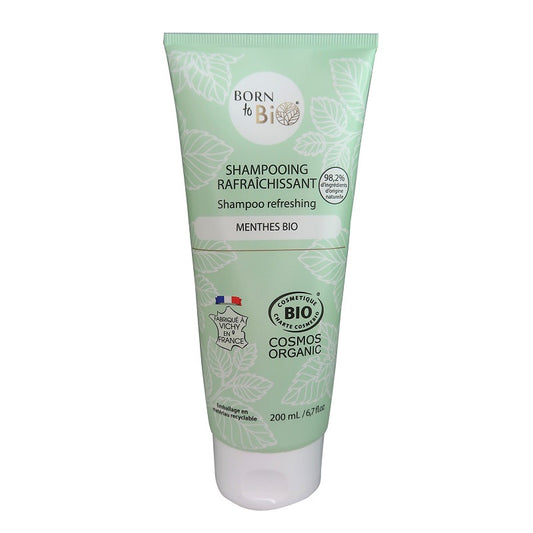 Champú Refrescante para Cabello Graso Cosmos Organic Born to Bio  200 ml