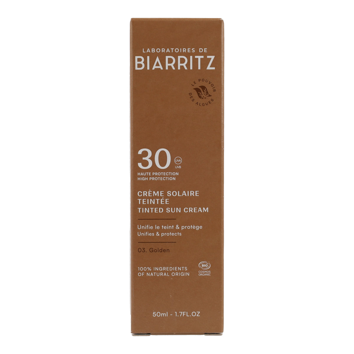 Crema facial color dorado spf 30 Biarritz 50ml