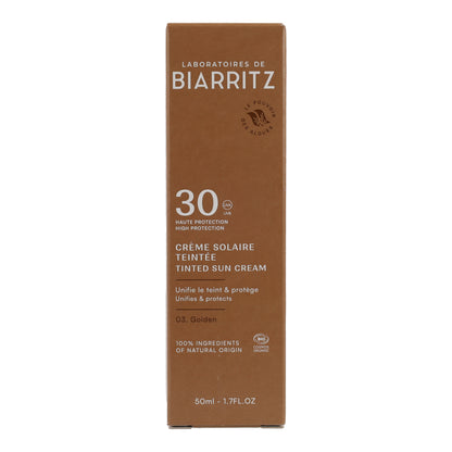 Crema facial color dorado spf 30 Biarritz 50ml