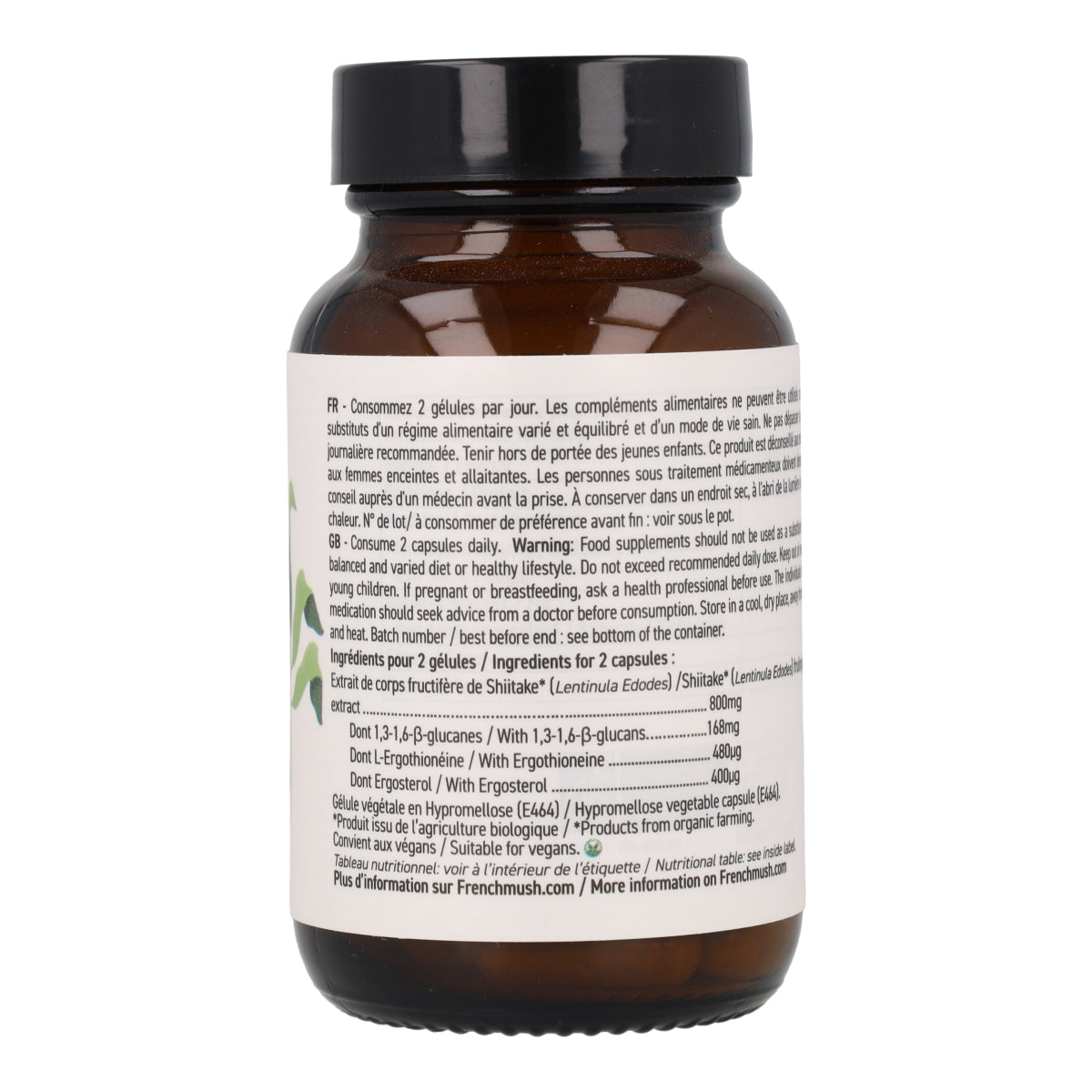 Cápsulas de Extractos de Shitake BIO French Mush 56 uds