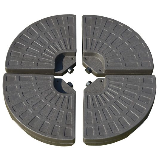 Outsunny Base Para Sombrilla 4 Partes Rellenable De Arena Y Agua Desmontable_0