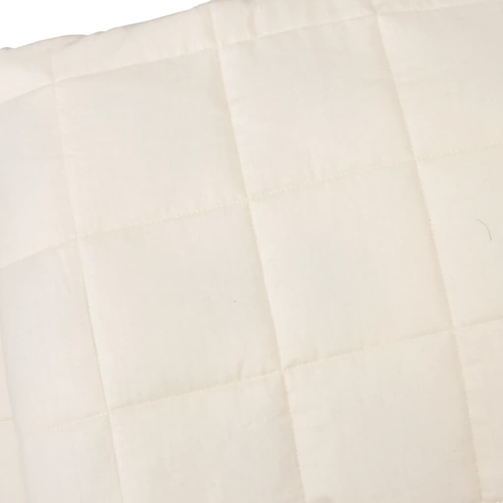 Vidaxl Manta Con Peso Tela Color Crema Claro 137x200 Cm 6 Kg_3