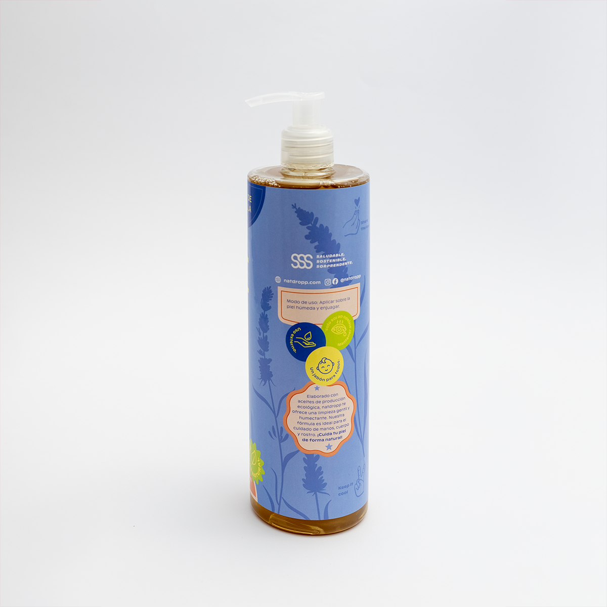 Jabón De Castilla Líquido Bio Lavanda Flash Natdropp 500ml_2