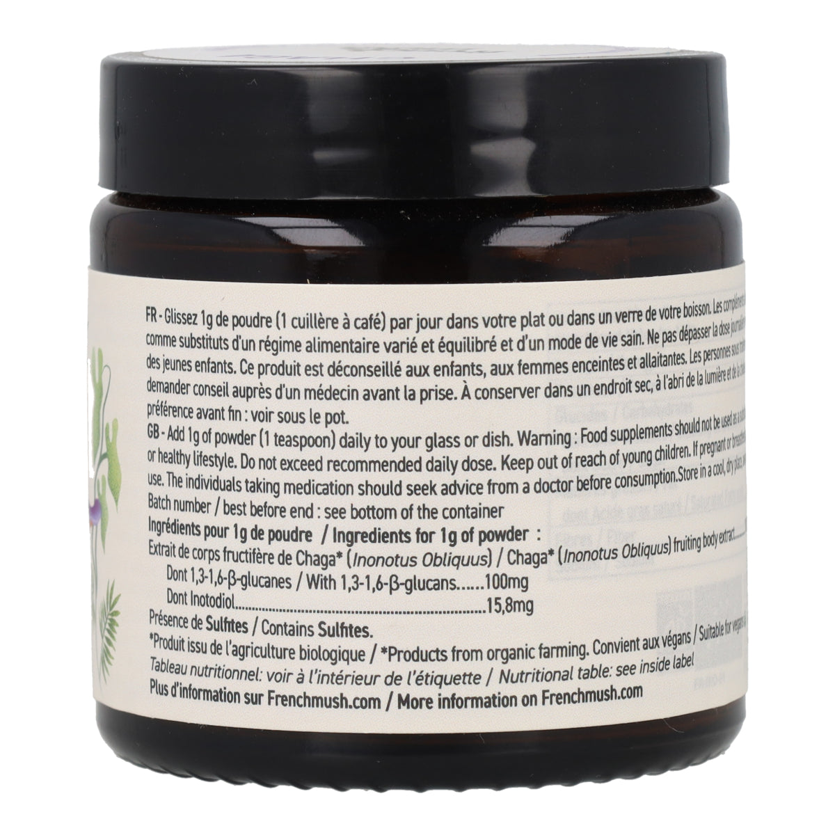 Polvos de Extractos Chaga BIO French Mush 30g
