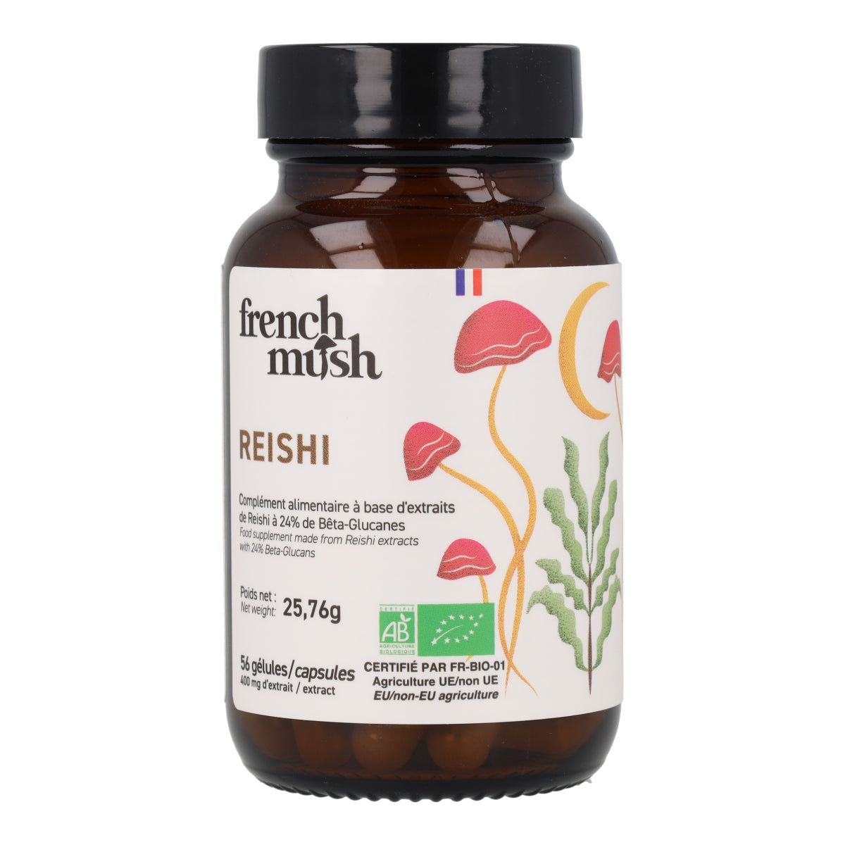 Cápsulas de Extractos de Reishi  BIO French Mush 56 uds