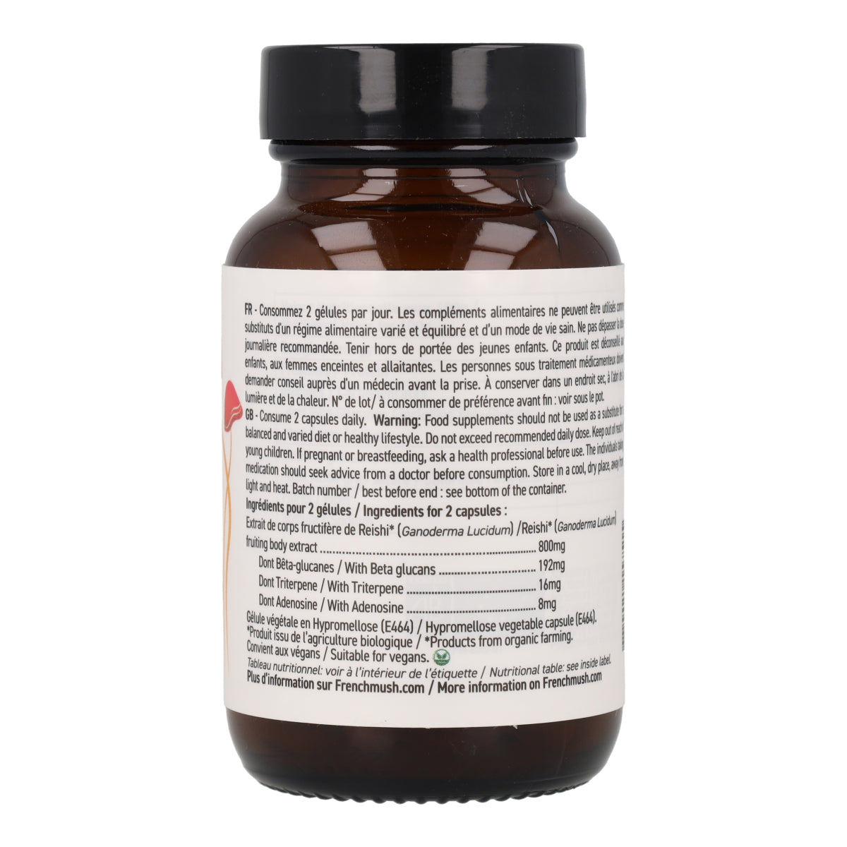 Cápsulas de Extractos de Reishi  BIO French Mush 56 uds