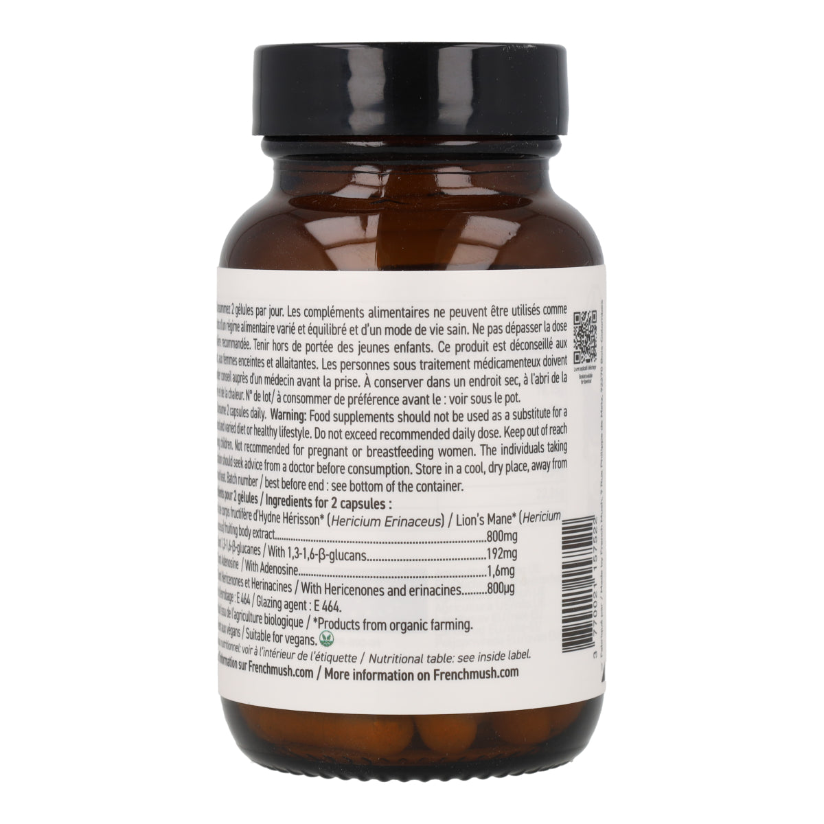 Cápsulas de Extractos de Melena de León BIO French Mush 56uds
