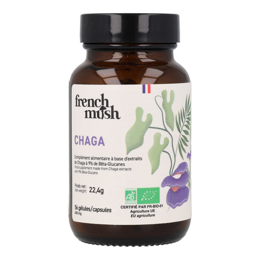 Cápsulas de Extractos de Chaga BIO French Mush 56 uds