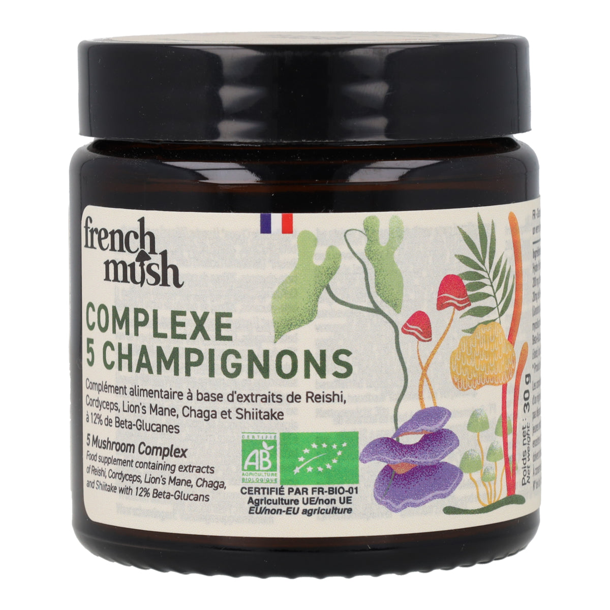 Polvos de Extractos Complejo 5 Hongos BIO French Mush 30g