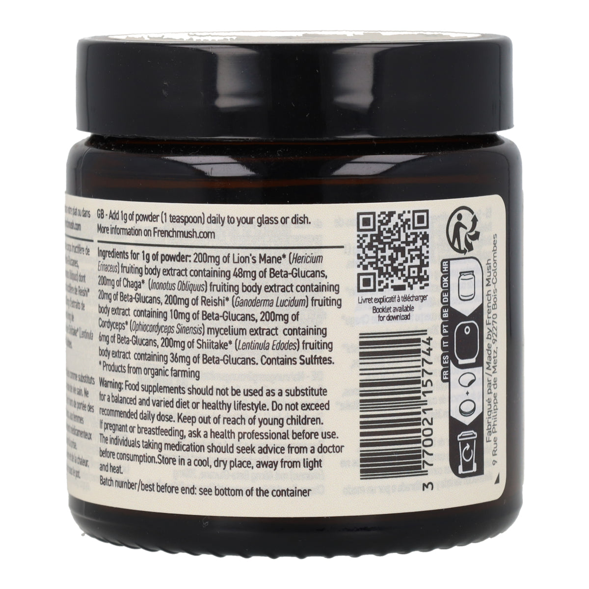 Polvos de Extractos Complejo 5 Hongos BIO French Mush 30g