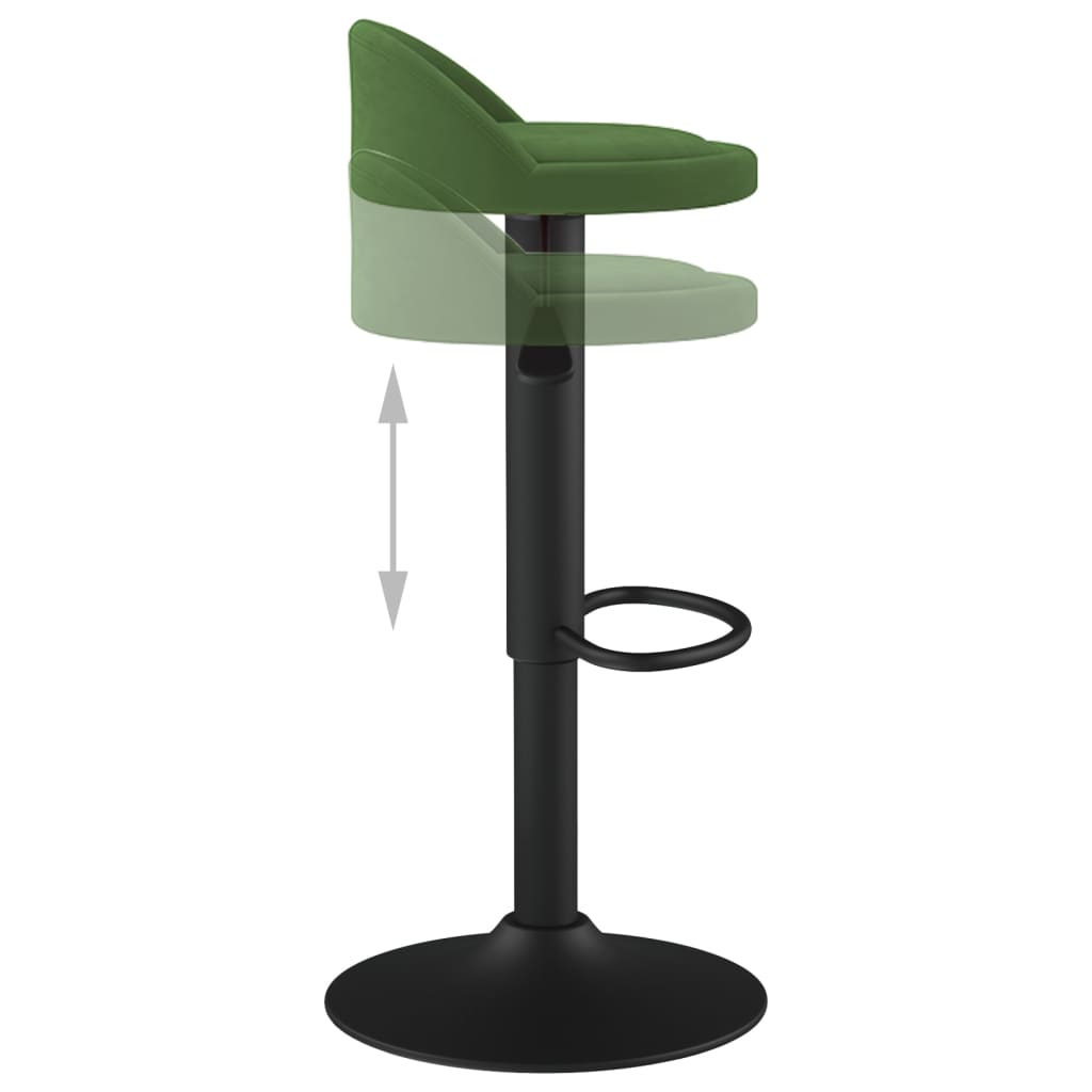 Taburete De Cocina De Terciopelo Verde Oscuro_4