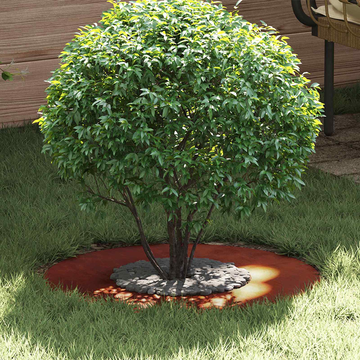 Adecuado Para Anillo De Árbol Plano Oxidado Ø30/60 Cm_1