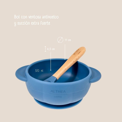 Vajilla De Silicona Orgánica - 15 Piezas - Azul Marino._4