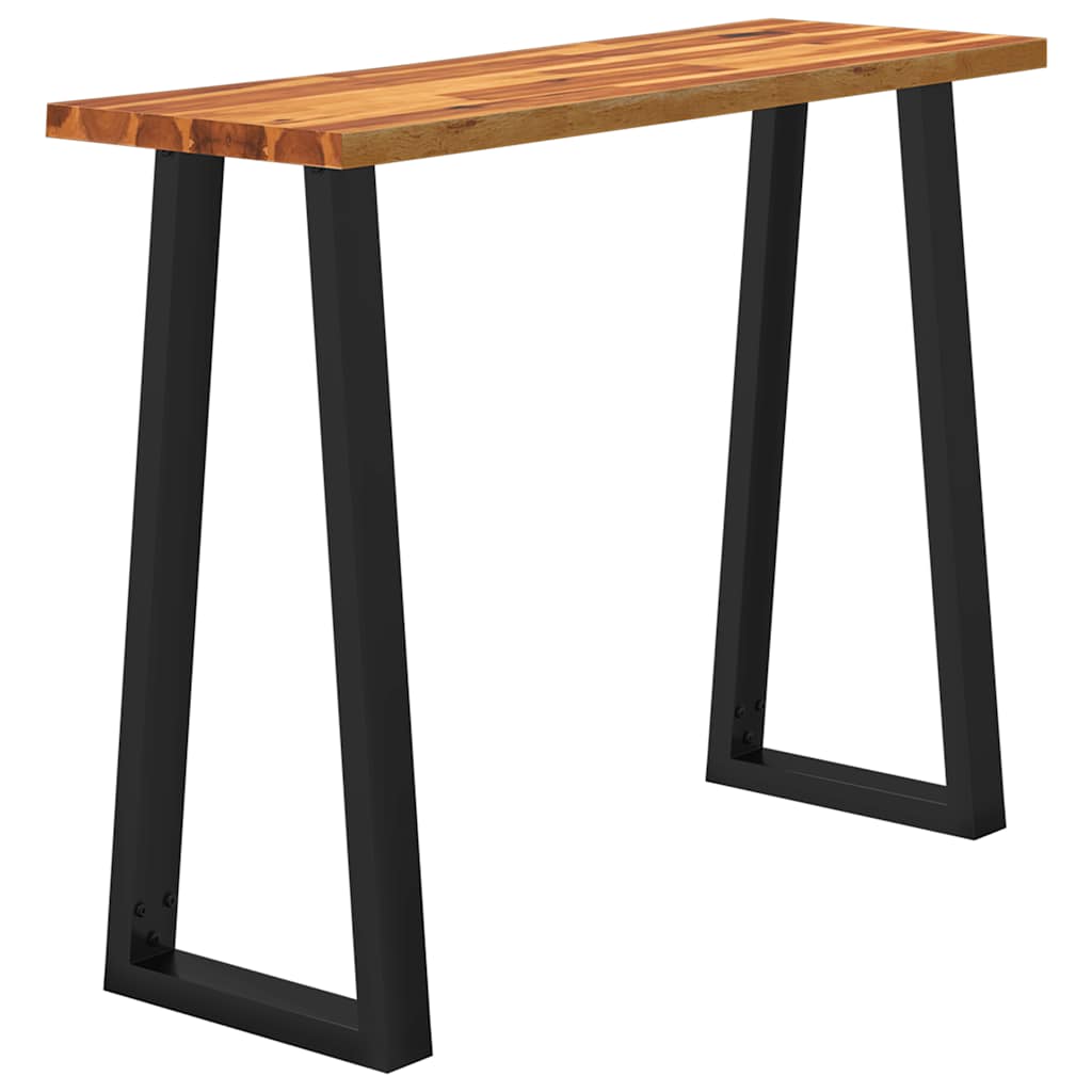 Mesa Consola Con Borde Vivo Madera Maciza Acacia 110x35x80 Cm_1