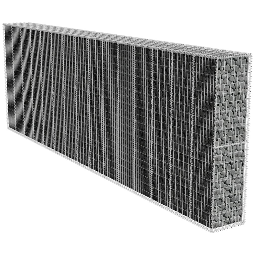 Muro De Gaviones Con Cubierta Acero Galvanizado 600x50x200 Cm / Vetonek_3