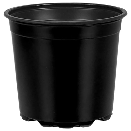Maceta Redonda Para Flores 50 Uds. Negro Ø 15 X 13 Cm Plástico_0
