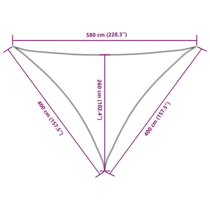 Vidaxl Toldo De Vela Triangular Tela Oxford Beige 4x4x5,8 M_2